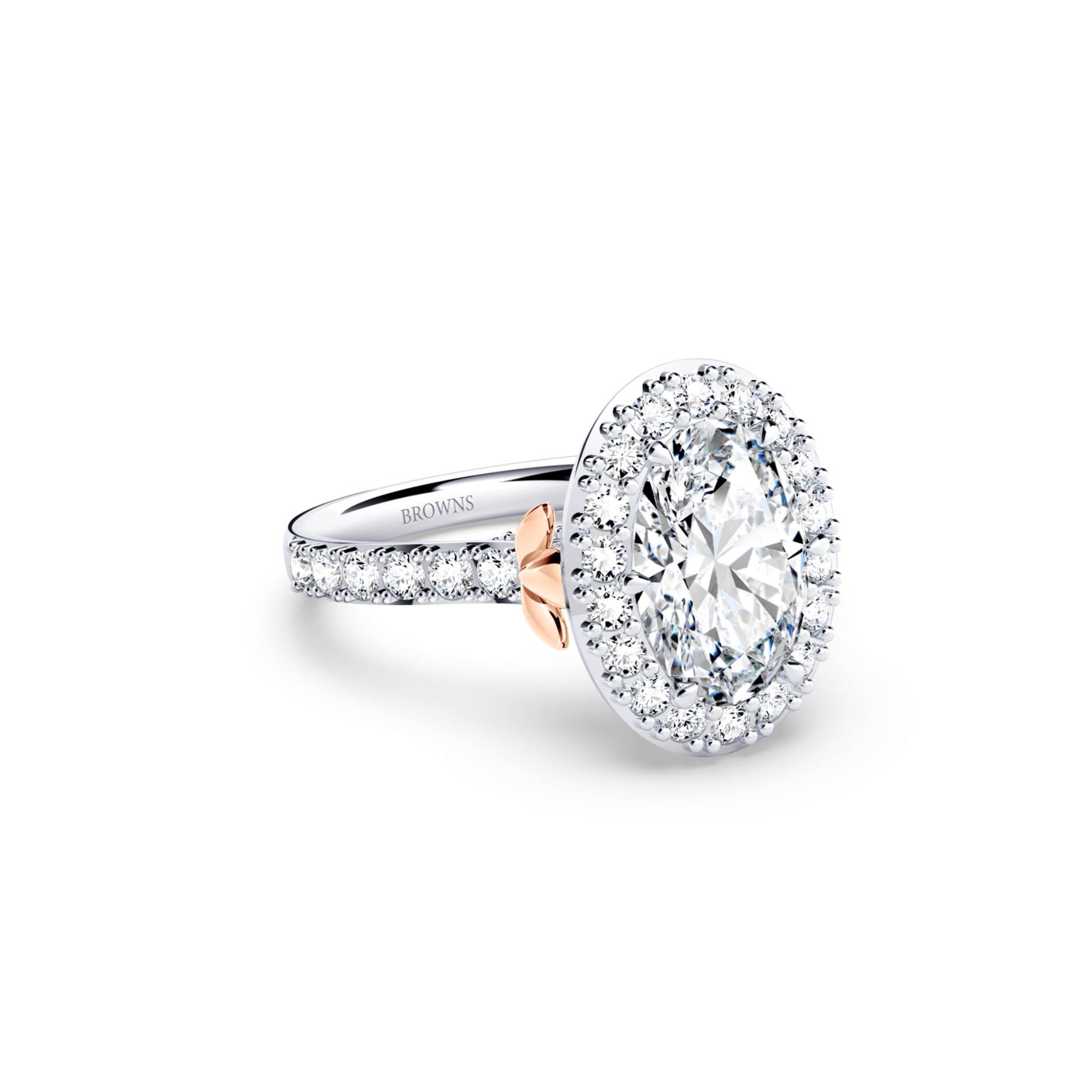 Angel Halo Oval Diamond Ring