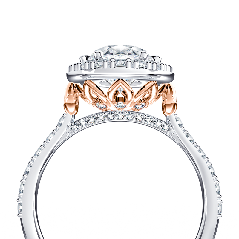 Angel Halo Oval Diamond Ring