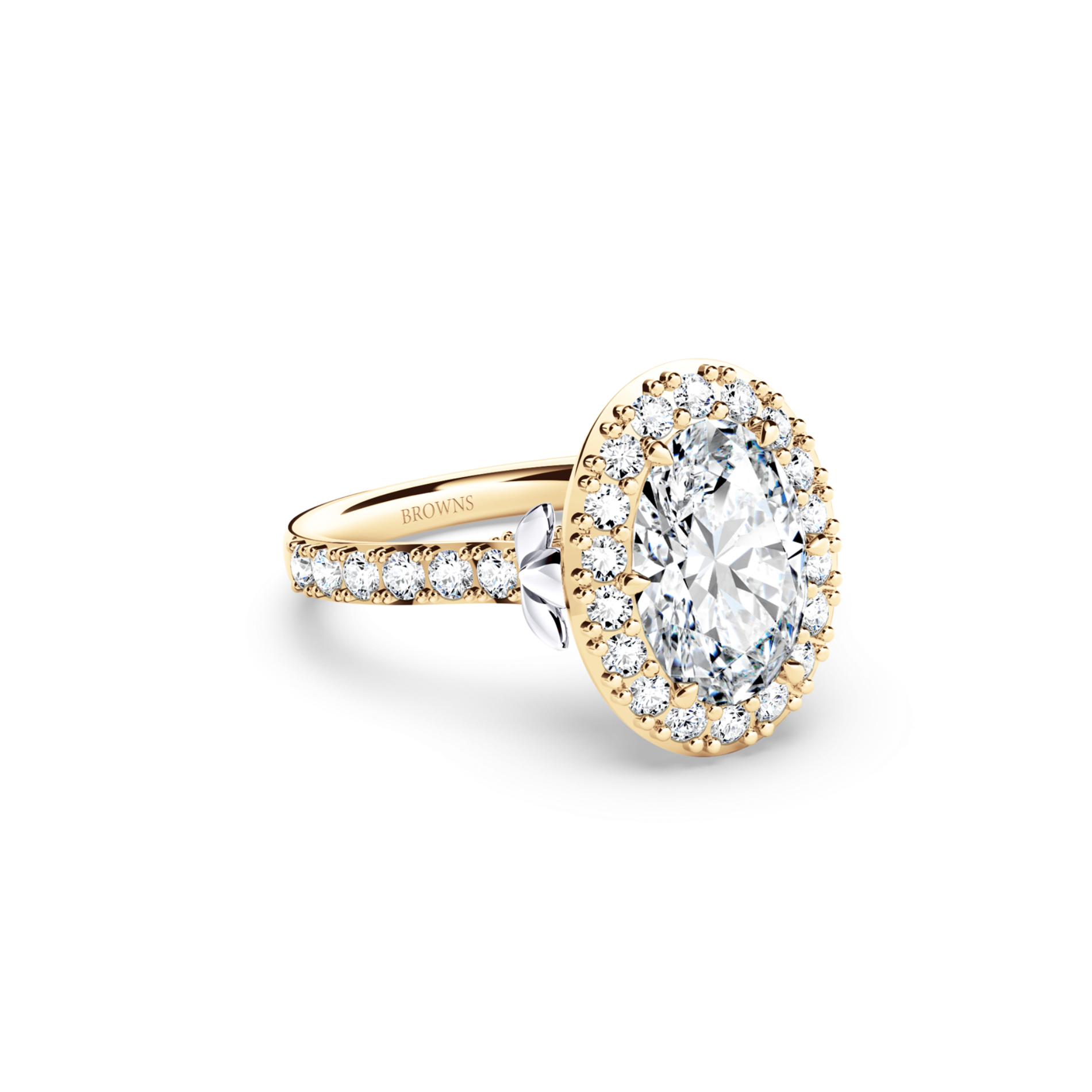 Angel Halo Oval Diamond Ring