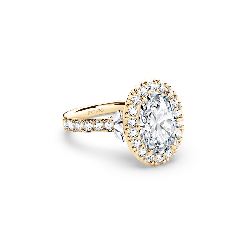 Angel Halo Oval Diamond Ring