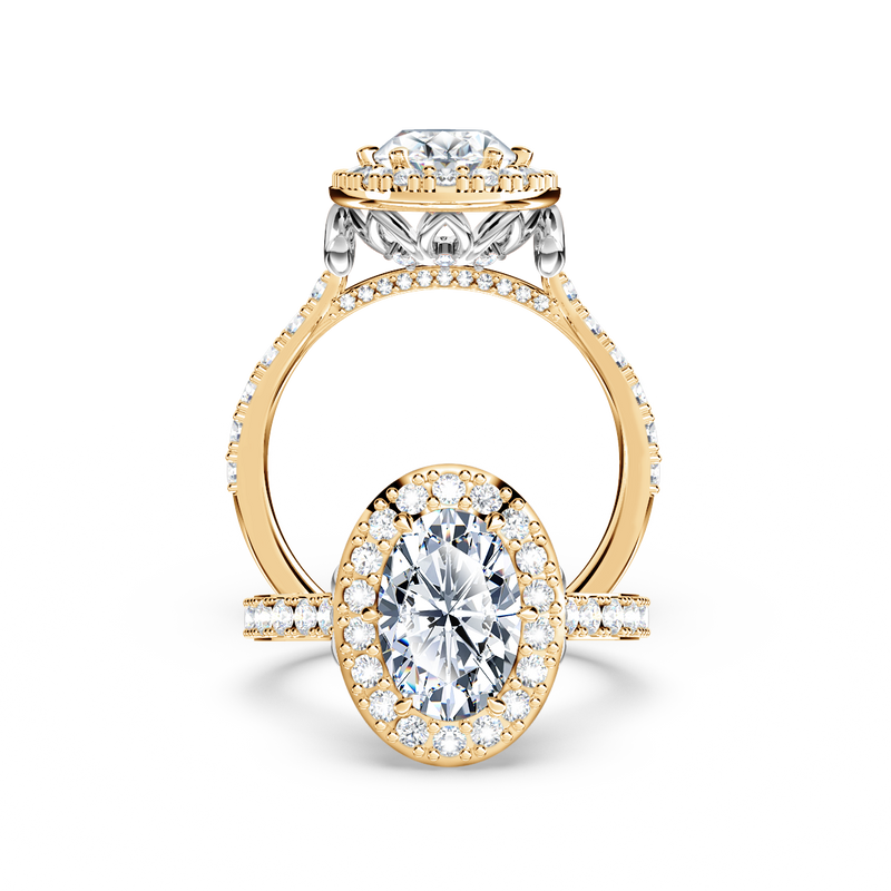 Angel Halo Oval Diamond Ring