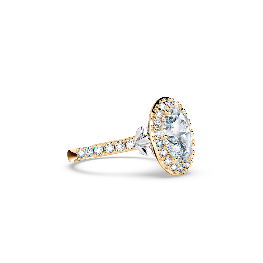Angel Halo Oval Diamond Ring