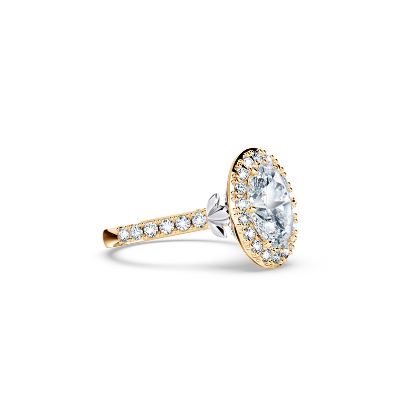 Angel Halo Oval Diamond Ring