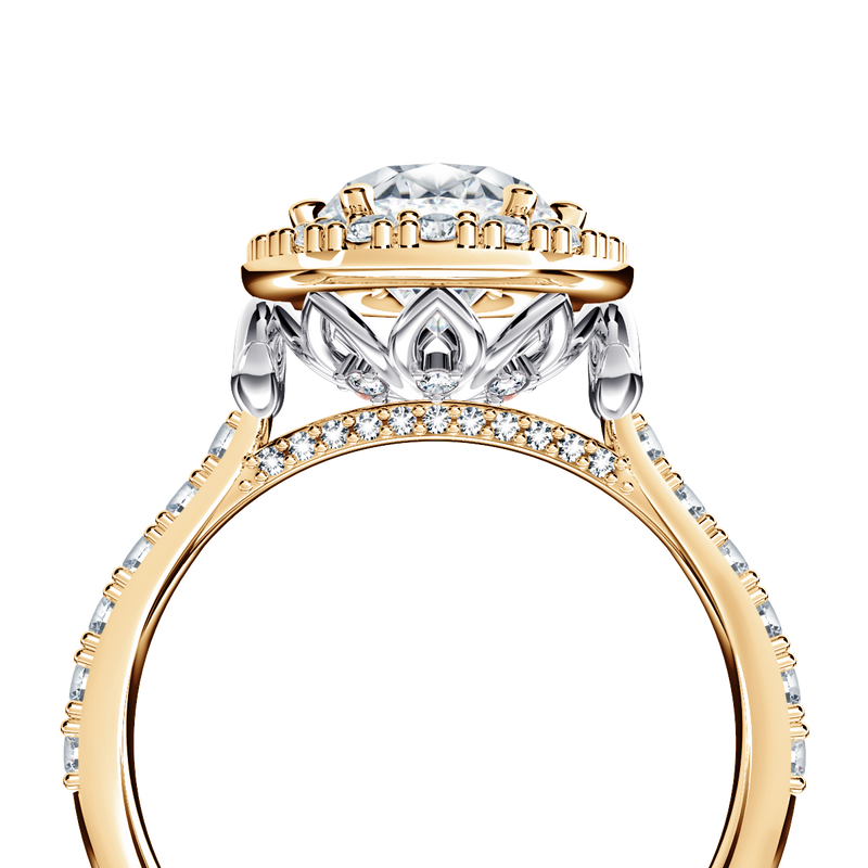 Angel Halo Oval Diamond Ring