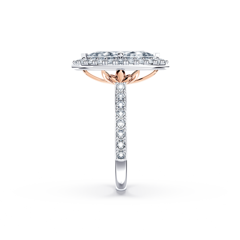Angel Halo Marquise Diamond Ring