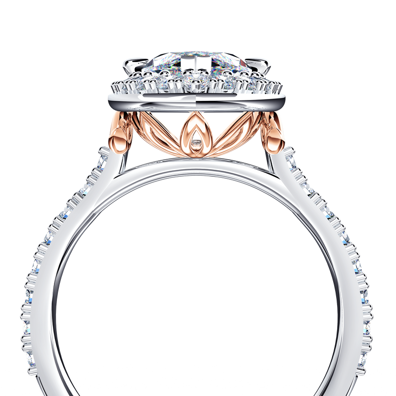 Angel Halo Marquise Diamond Ring