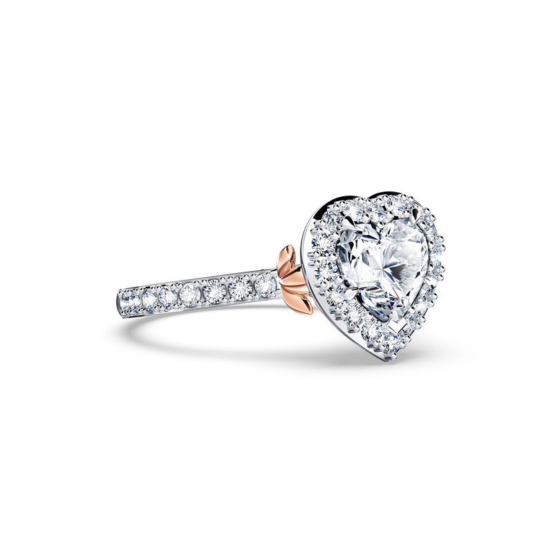 Angel Halo Heart Diamond Ring