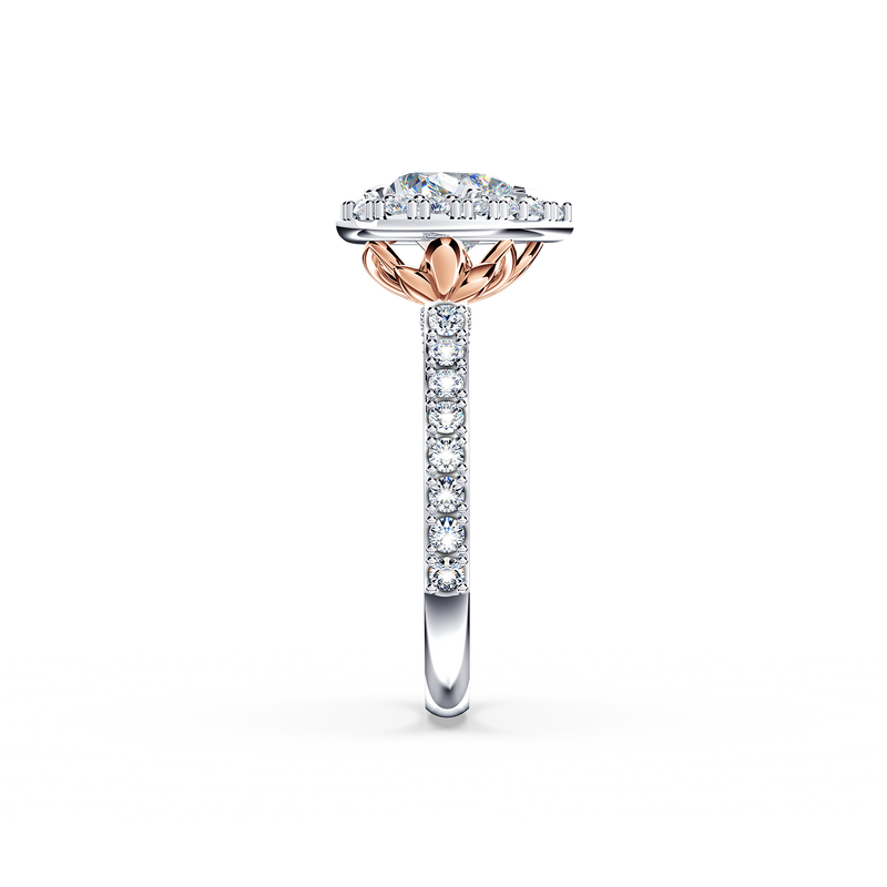 Angel Halo Heart Diamond Ring