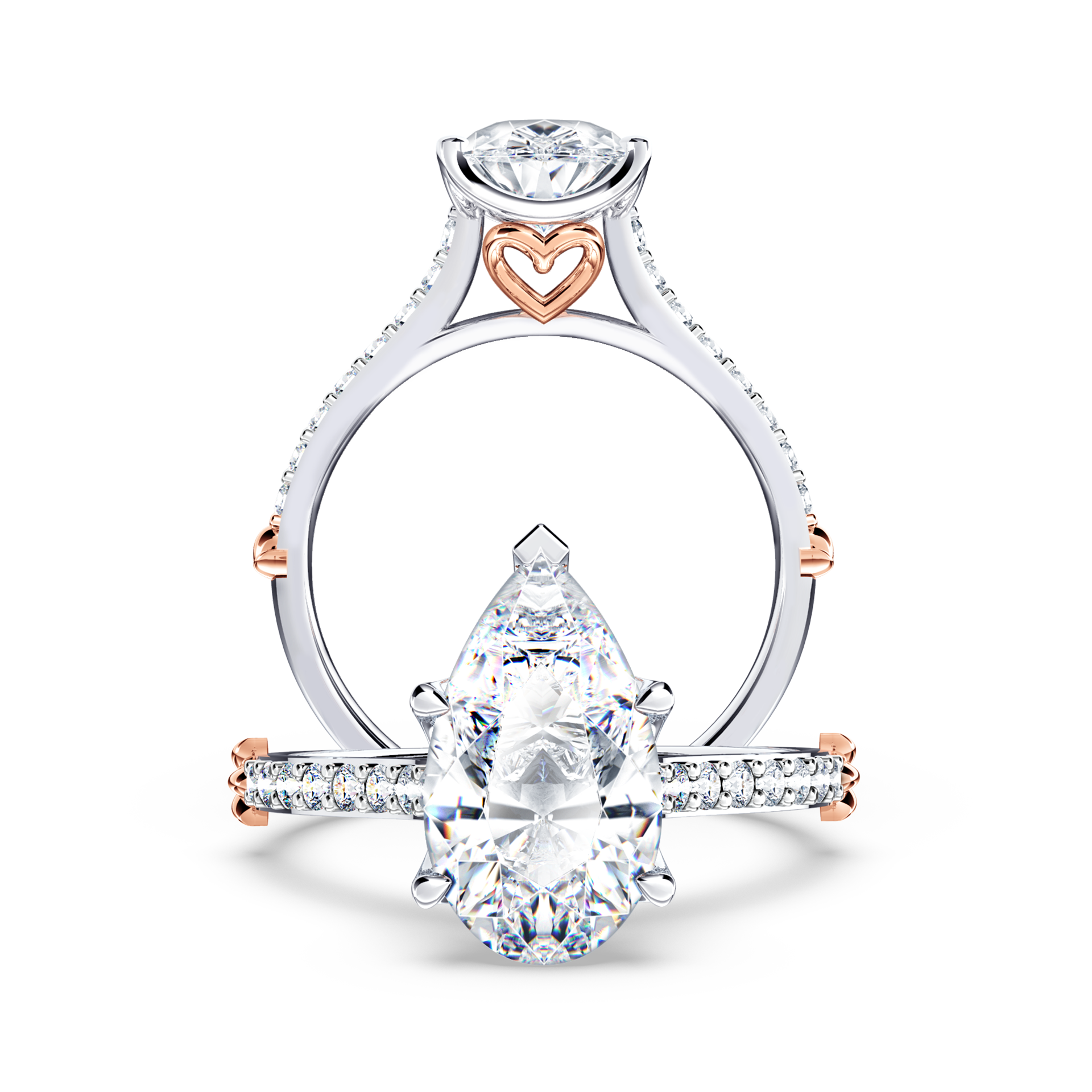 Queen of My Heart Pear Diamond Ring