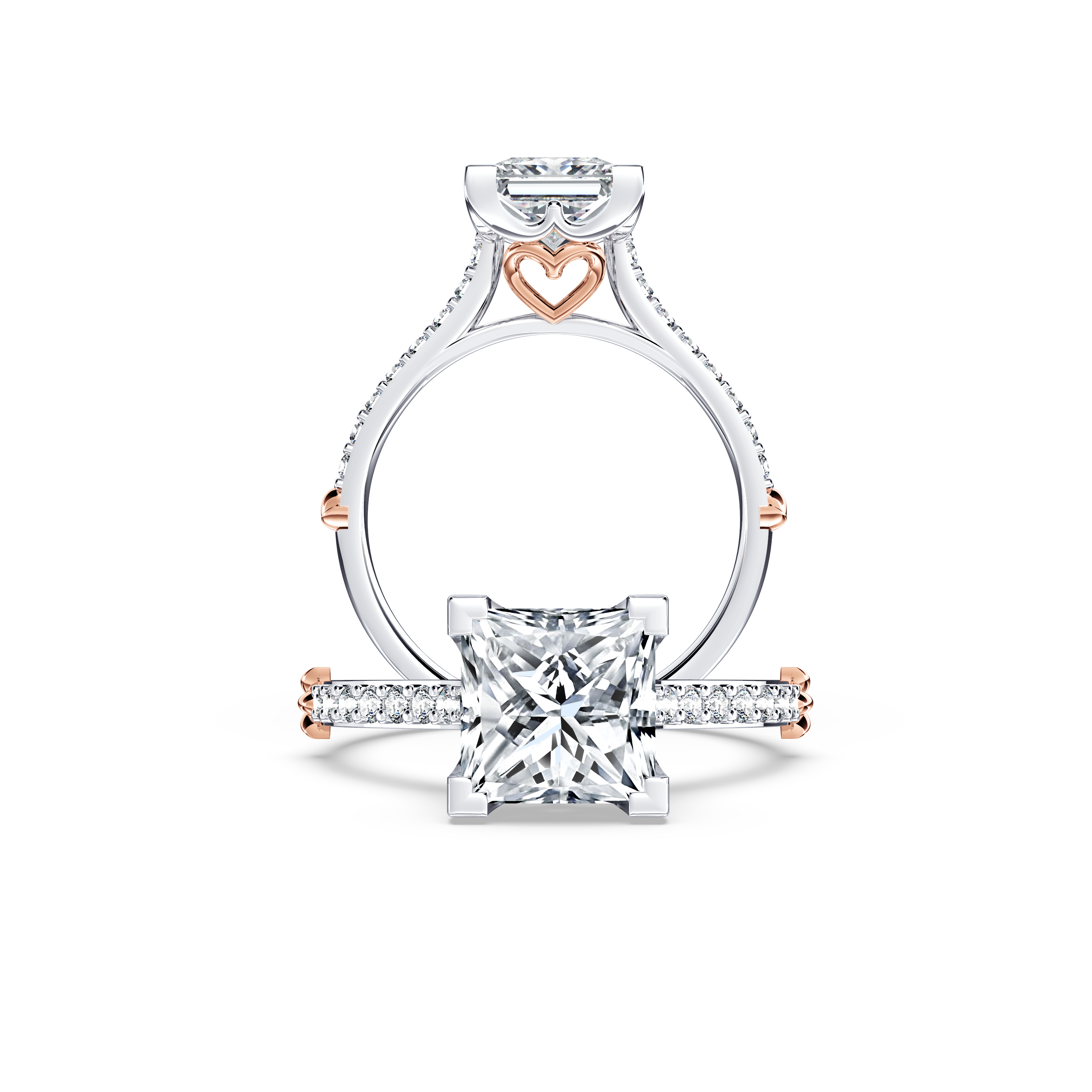 Queen of My Heart Princess Diamond Ring