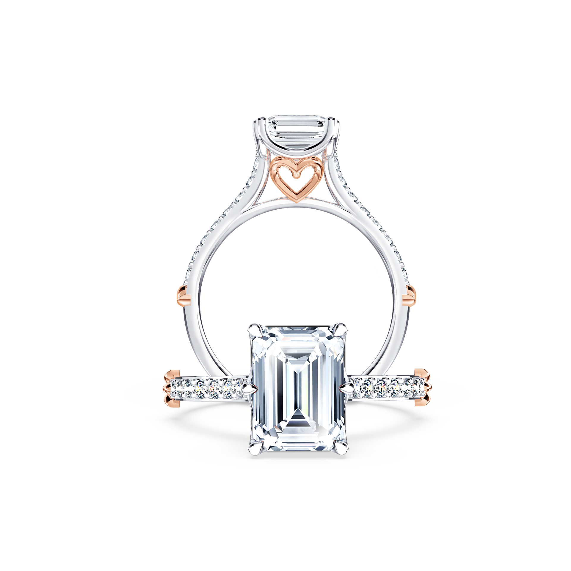 Queen of My Heart Emerald Diamond Ring