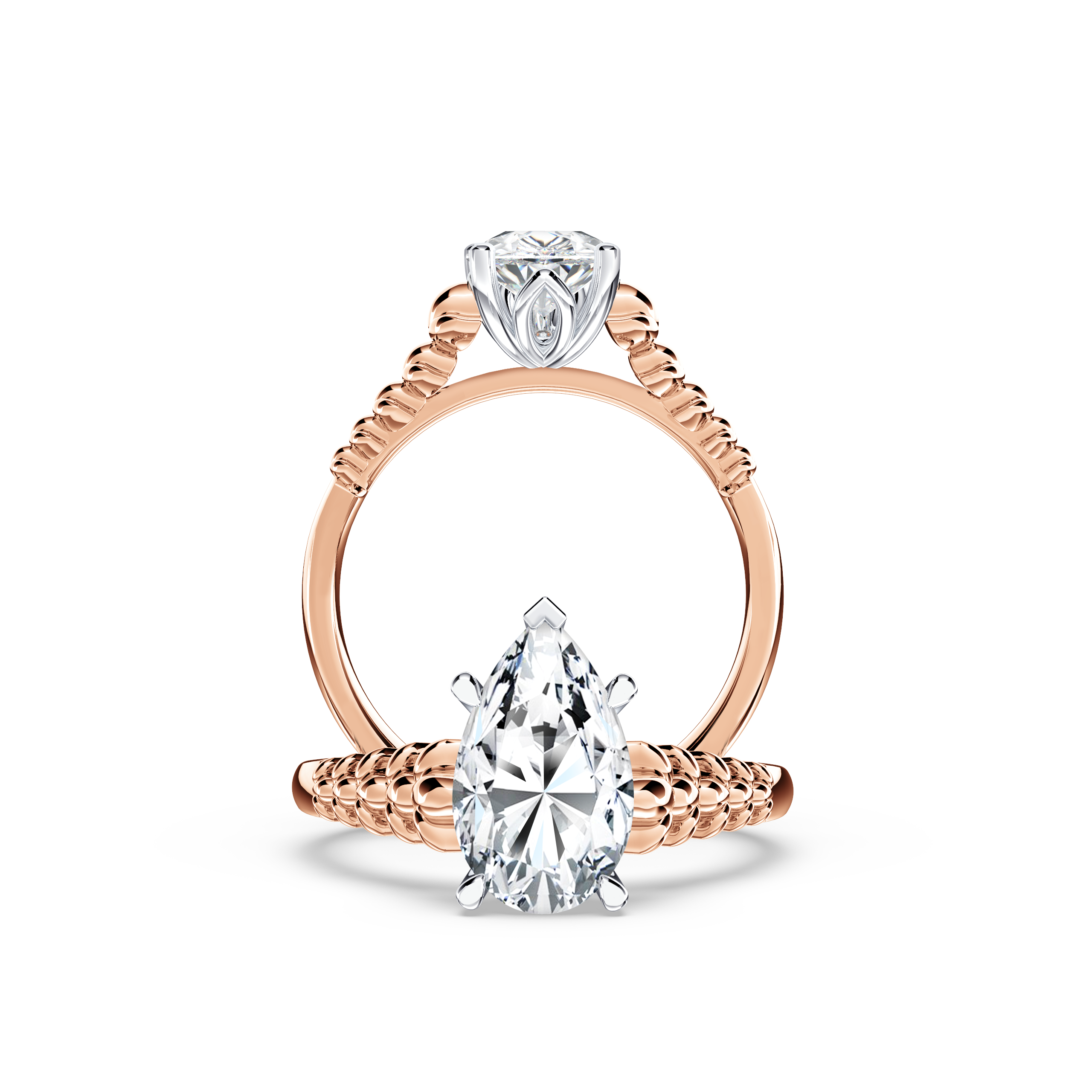 Angel Chorus Solitaire Pear Diamond Ring