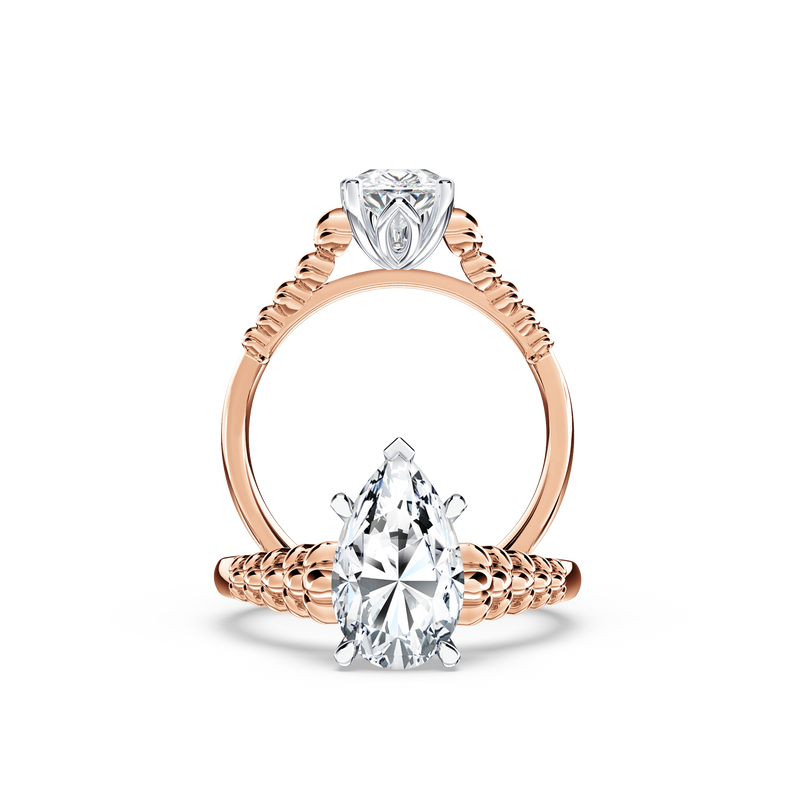 Angel Chorus Solitaire Pear Diamond Ring