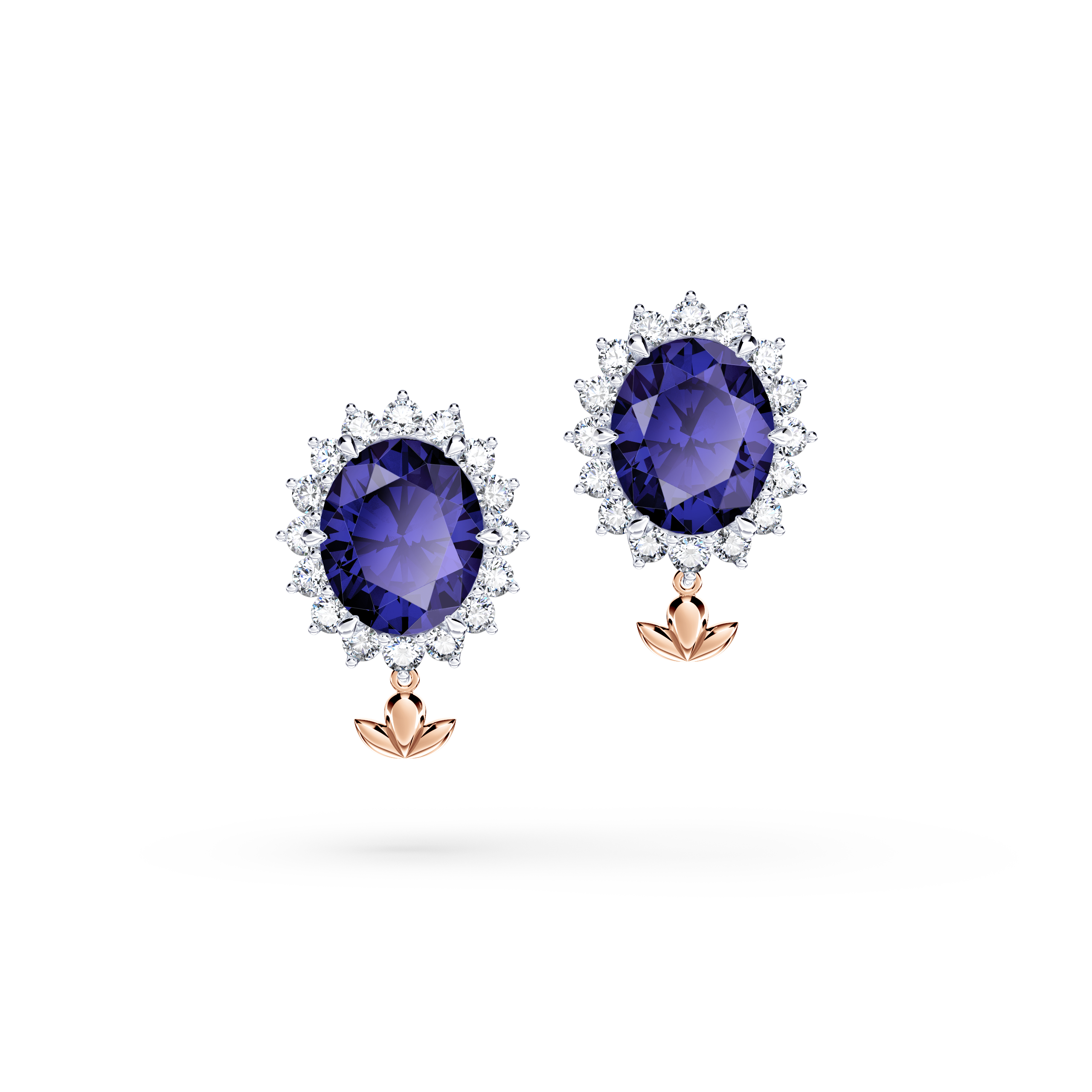 Protea Royal Tanzanite and Diamond Cluster Earrings