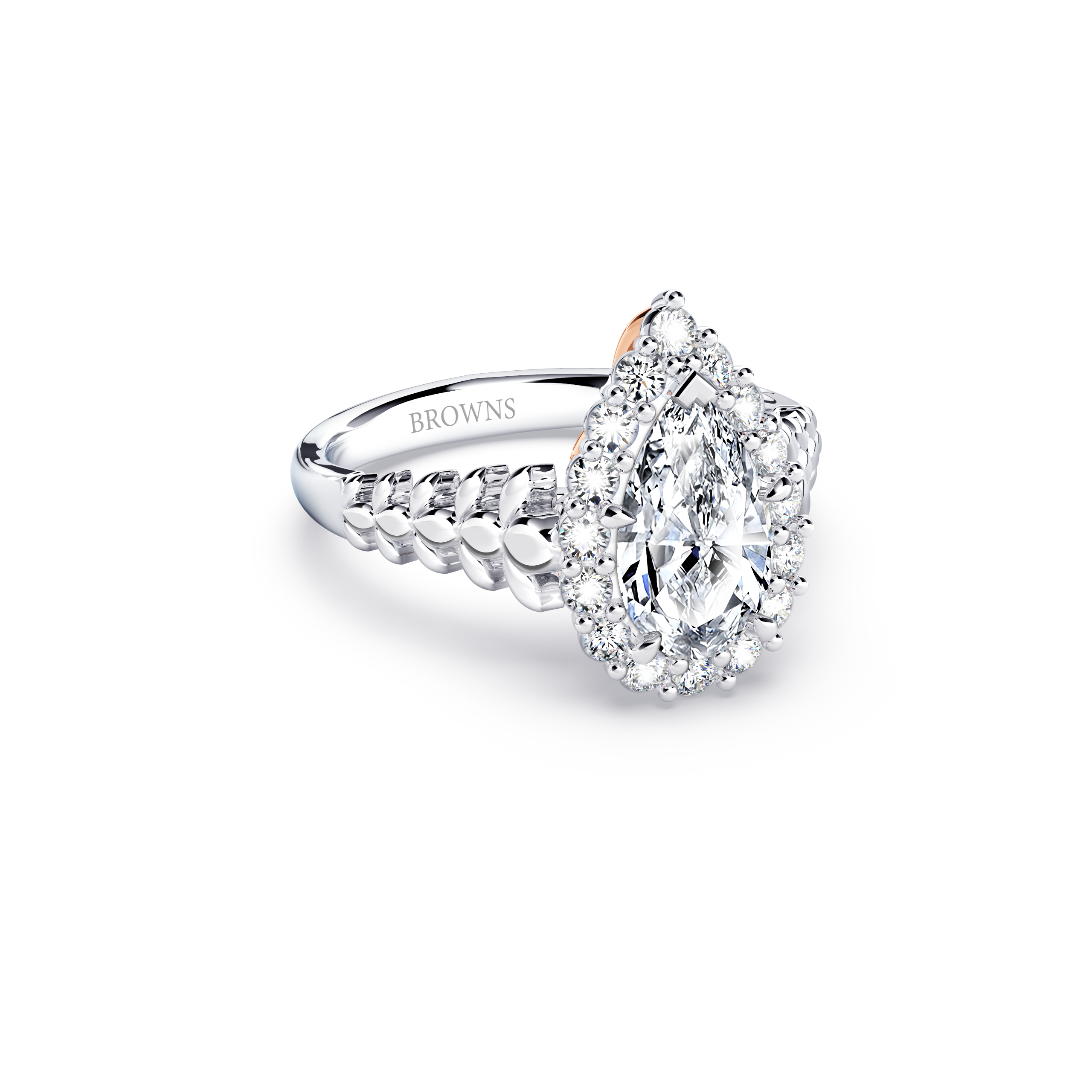 Chorus Pear Diamond Ring