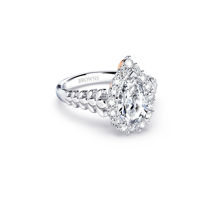 Chorus Pear Diamond Ring