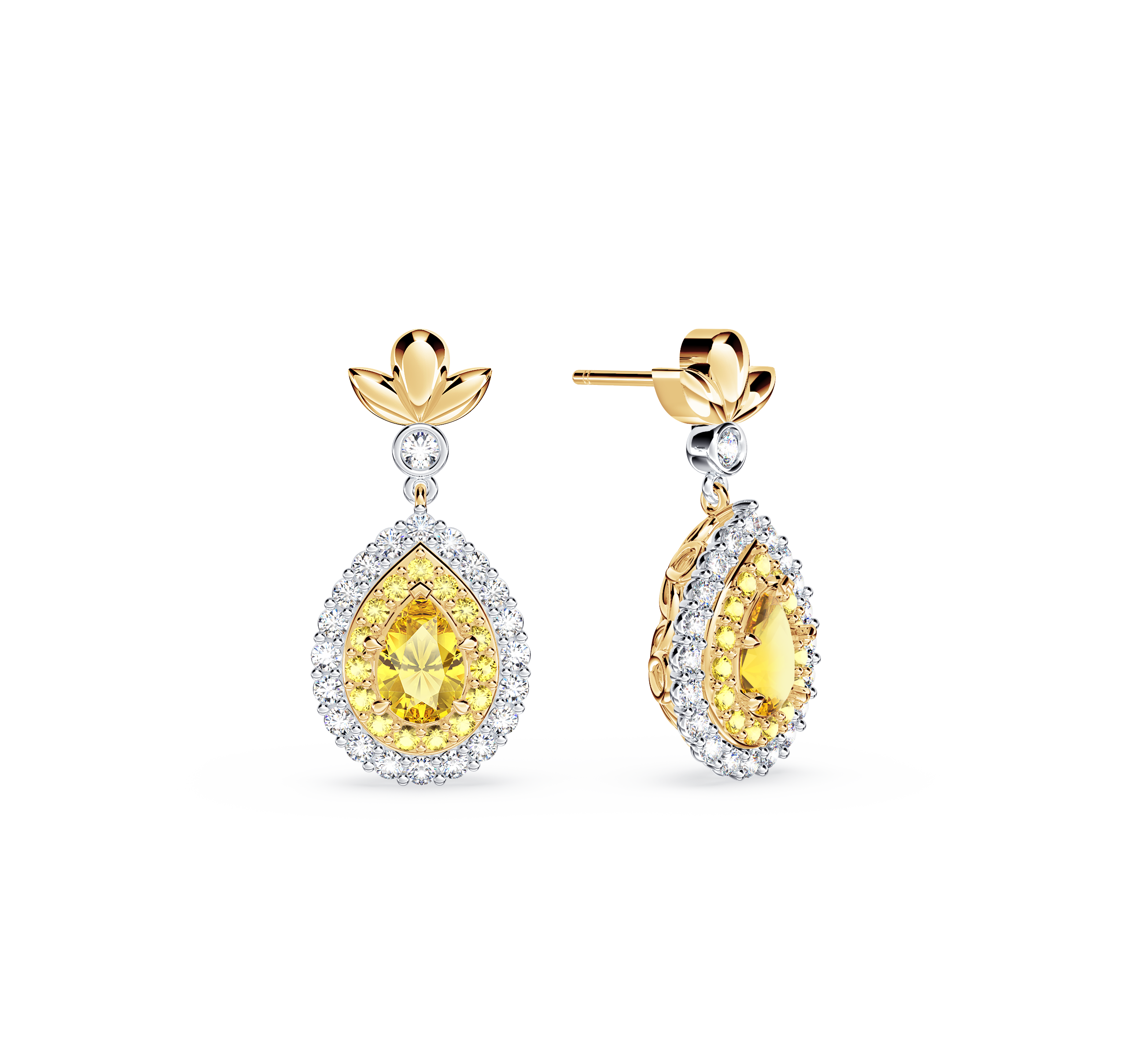 Original Angel Yellow Diamond Earrings