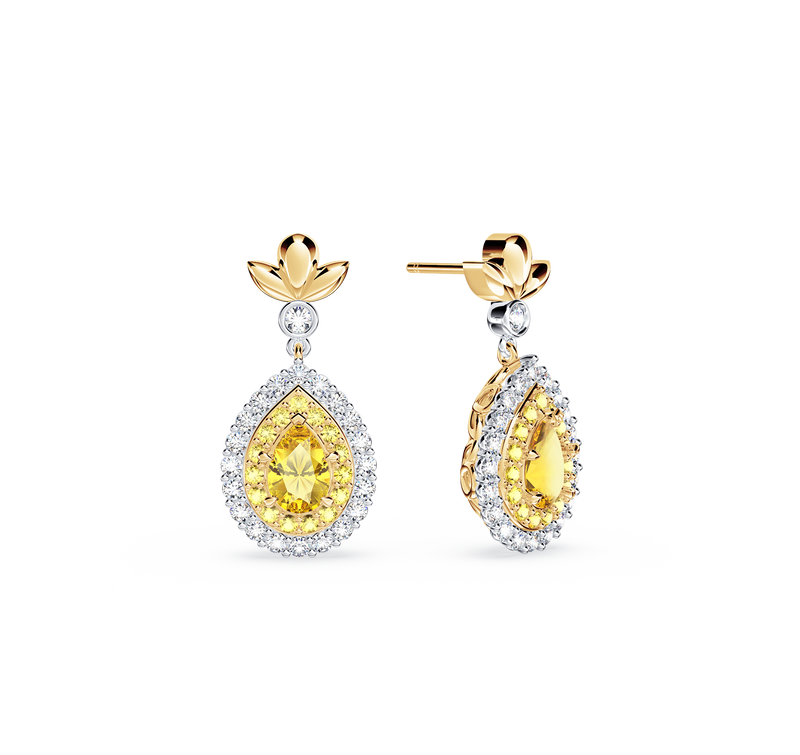Original Angel Yellow Diamond Earrings