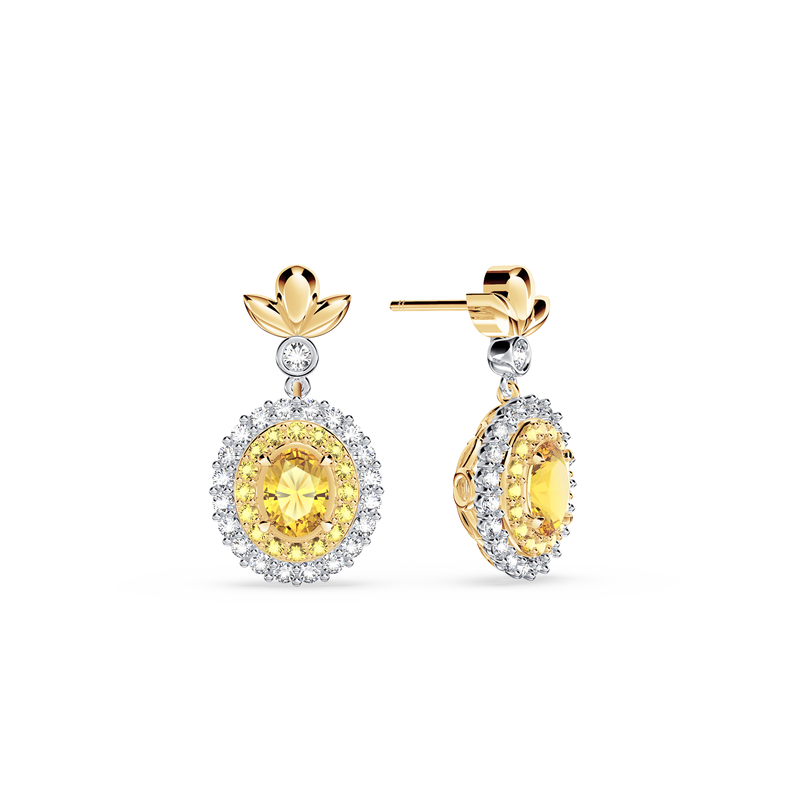 Original Angel Yellow Diamond Earrings