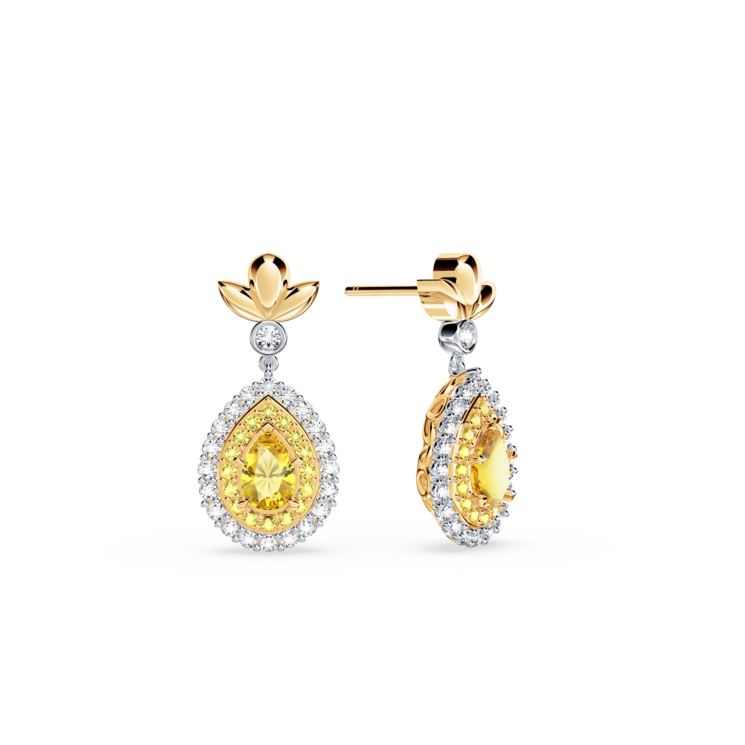 Original Angel Yellow Diamond Earrings