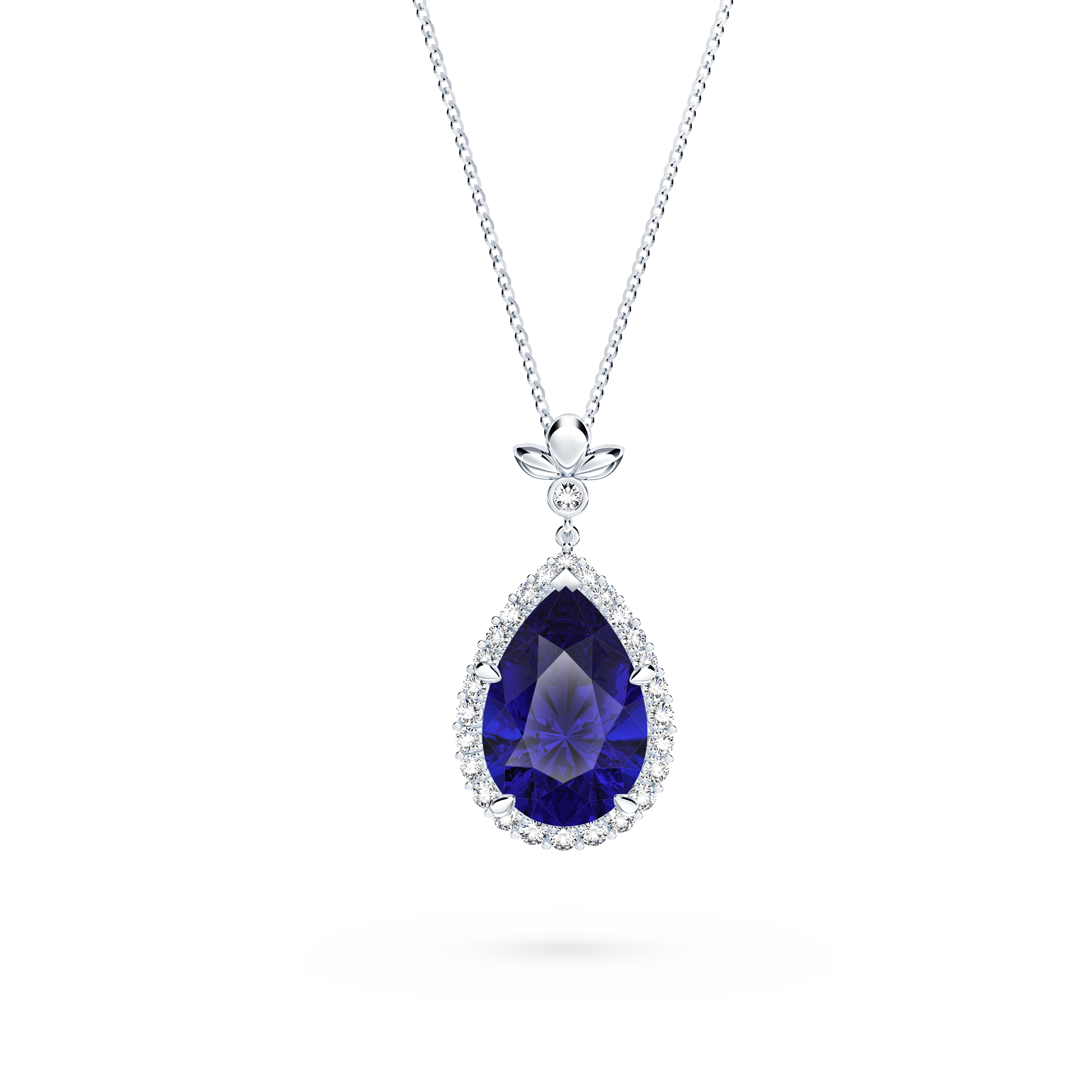 Original Angel Royal Tanzanite and Diamond Necklace