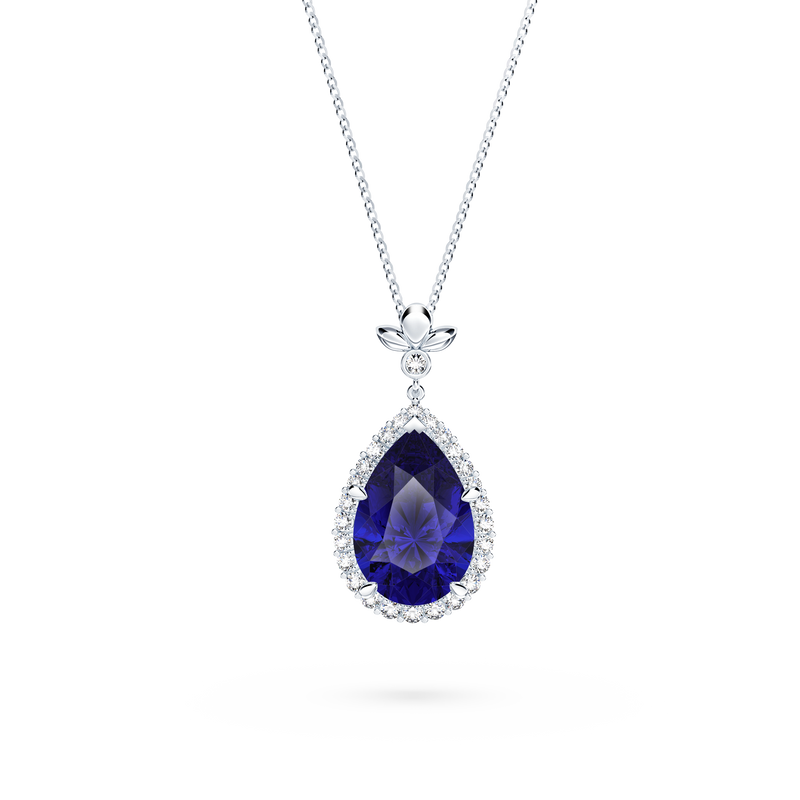 Original Angel Royal Tanzanite and Diamond Necklace
