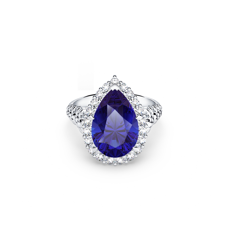 Original Angel Royal Tanzanite and Diamond Ring