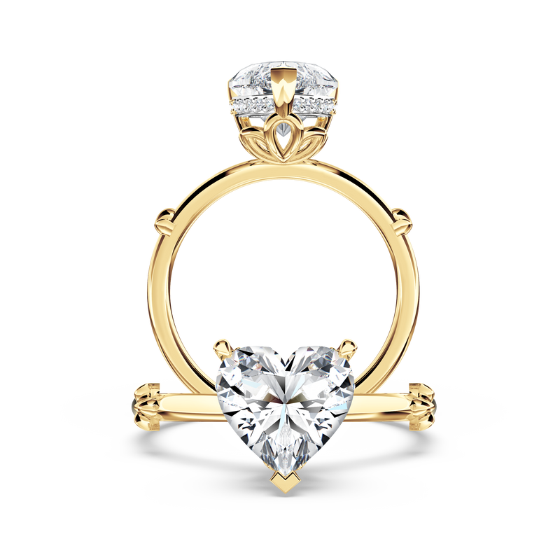 Secret Halo Heart Diamond Ring