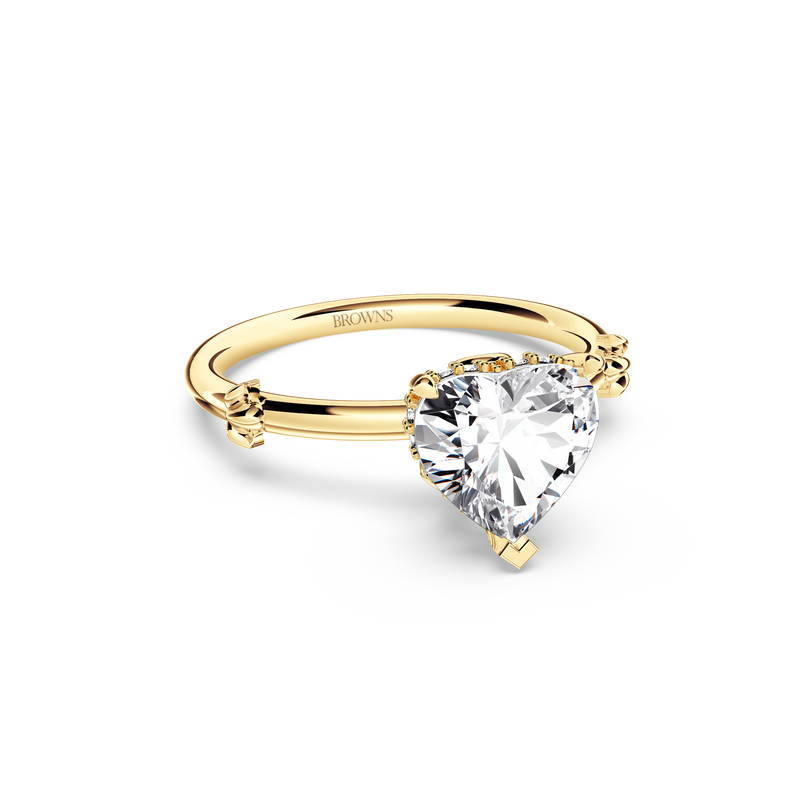 Secret Halo Heart Diamond Ring