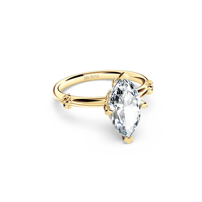 Secret Halo Marquise Diamond Ring