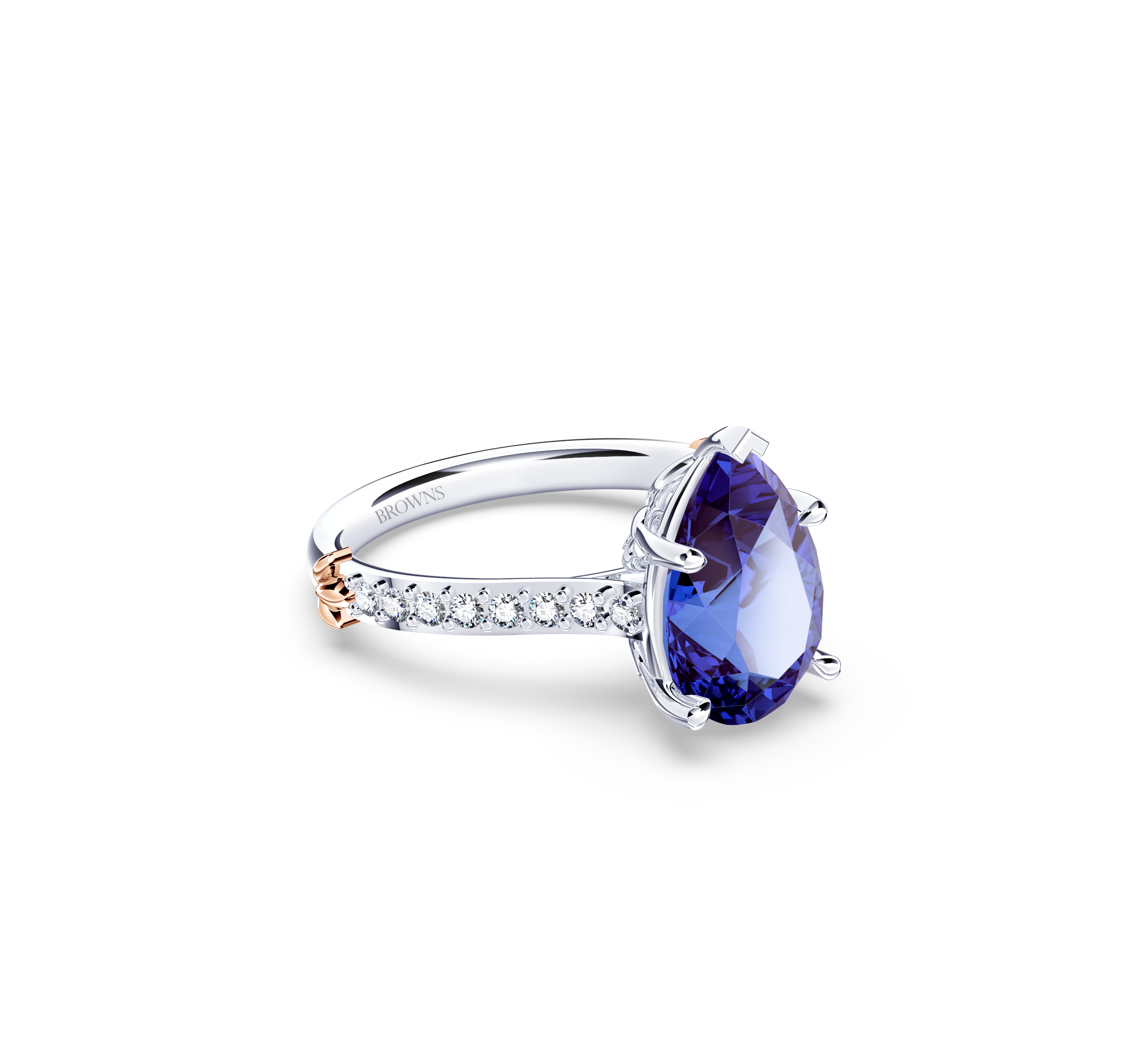 Royal Tanzanite and Diamond Ring