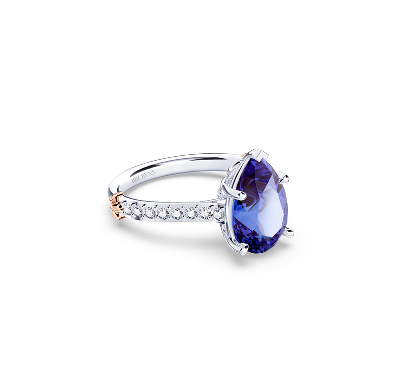 Royal Tanzanite and Diamond Ring