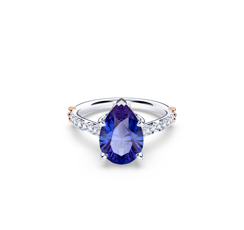 Royal Tanzanite and Diamond Ring