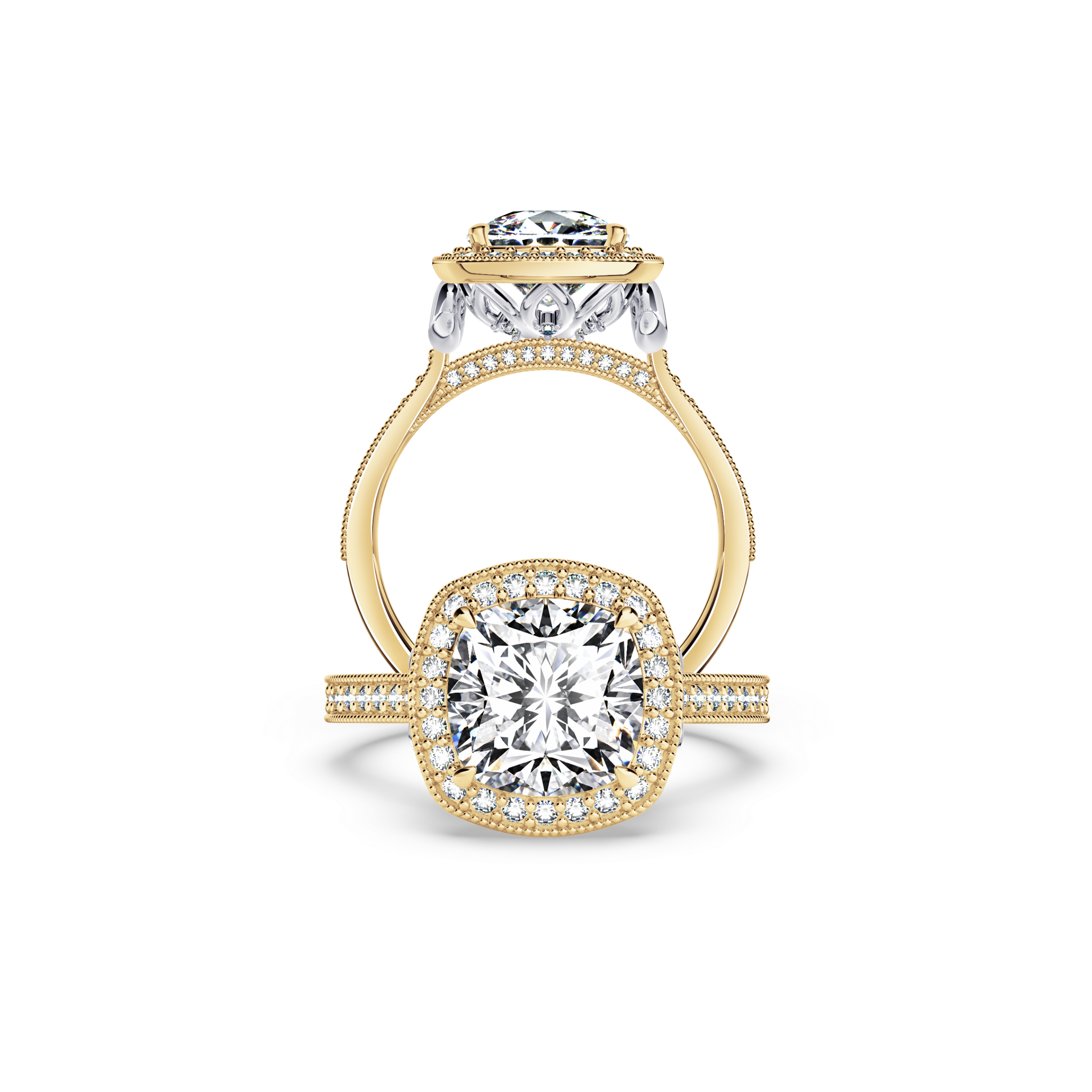 Vintage Cushion Diamond Ring