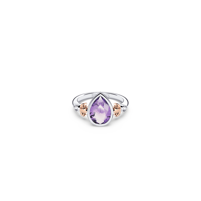 My First Angel Amethyst and Diamond Ring