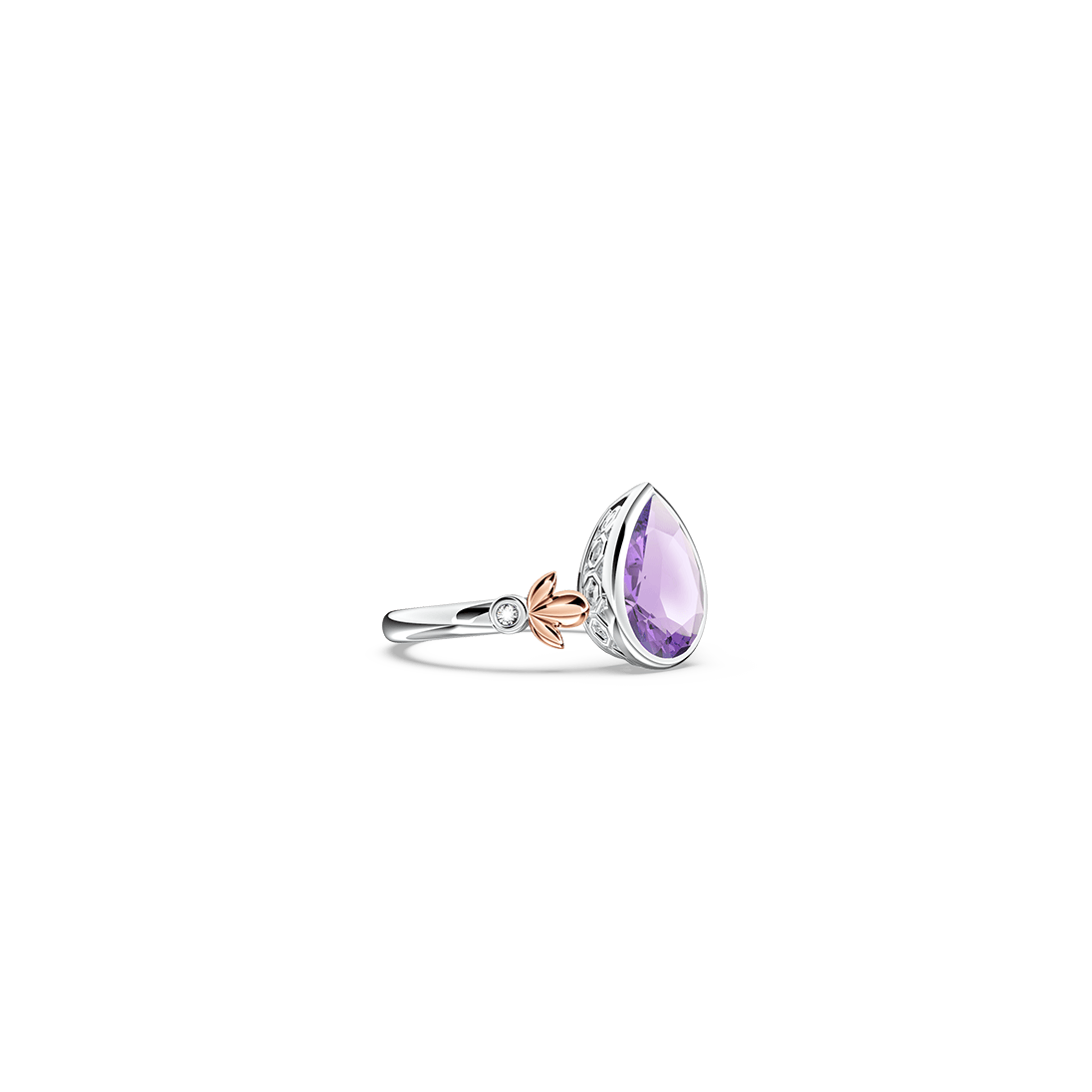 My First Angel Amethyst and Diamond Ring