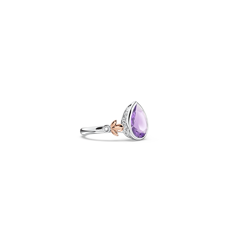 My First Angel Amethyst and Diamond Ring