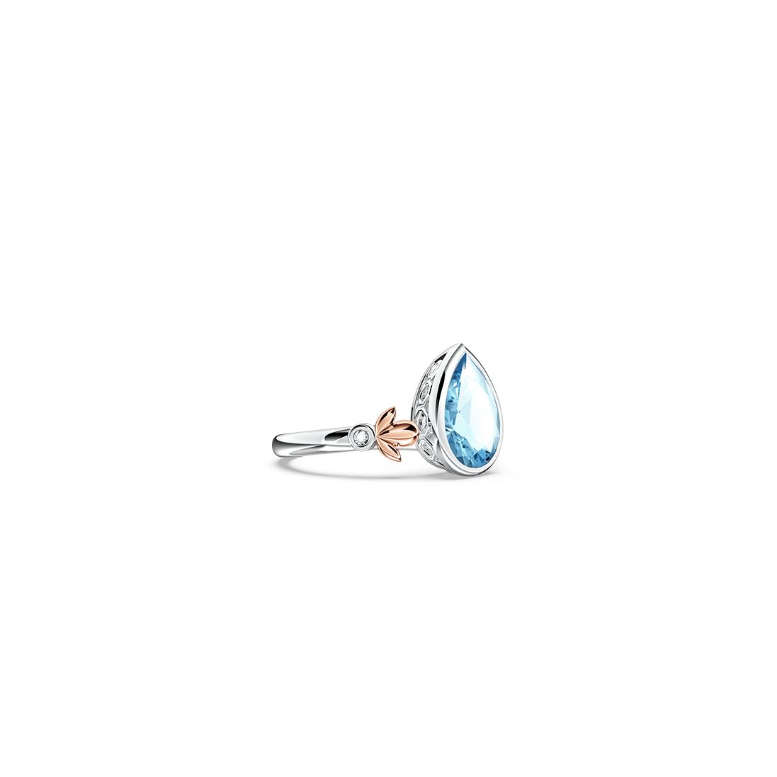 My First Angel Blue Topaz and Diamond Ring