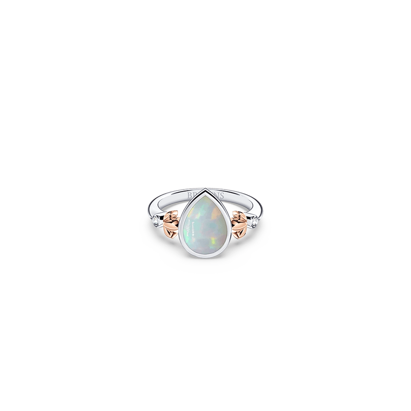 My First Angel Opal and Diamond Ring