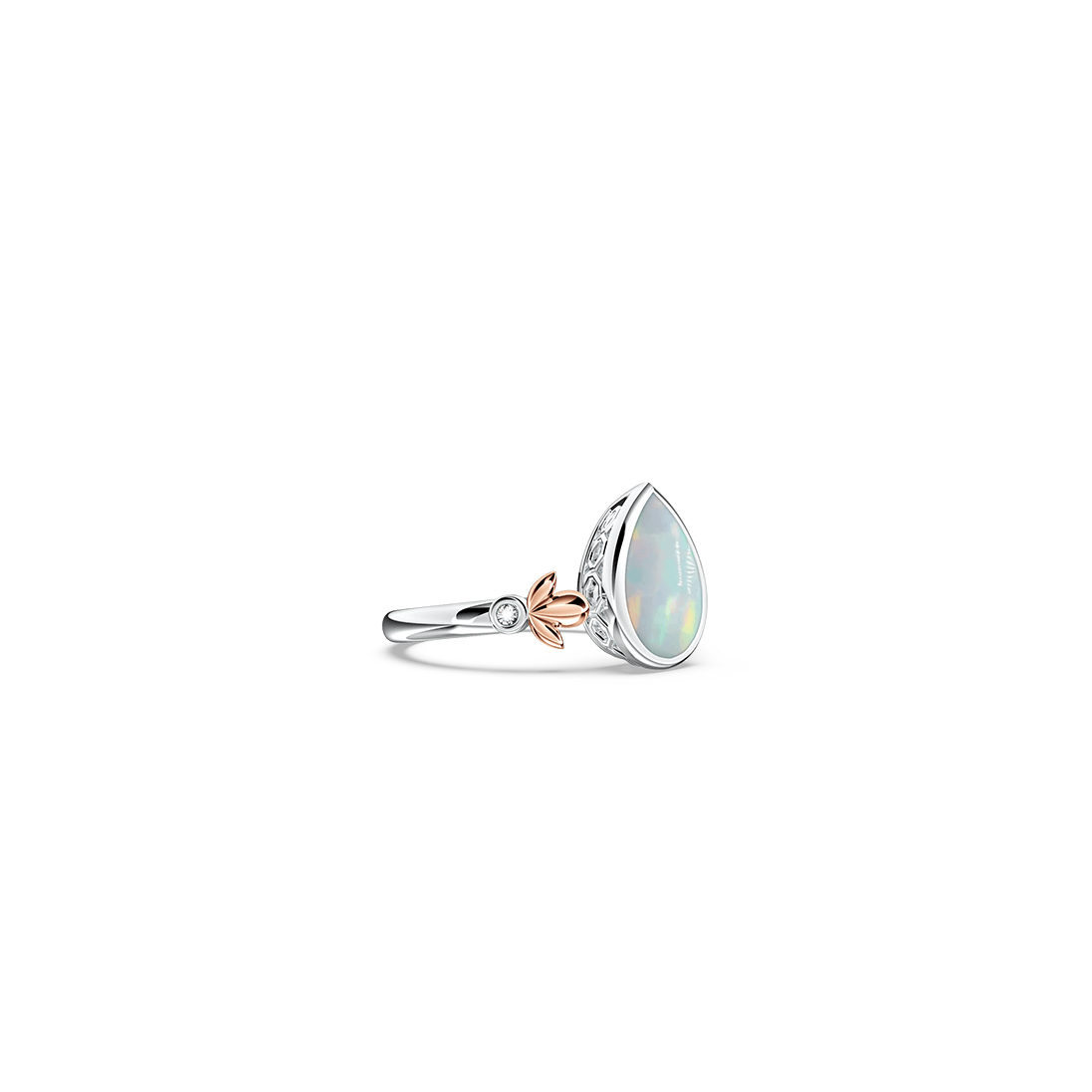 My First Angel Opal and Diamond Ring