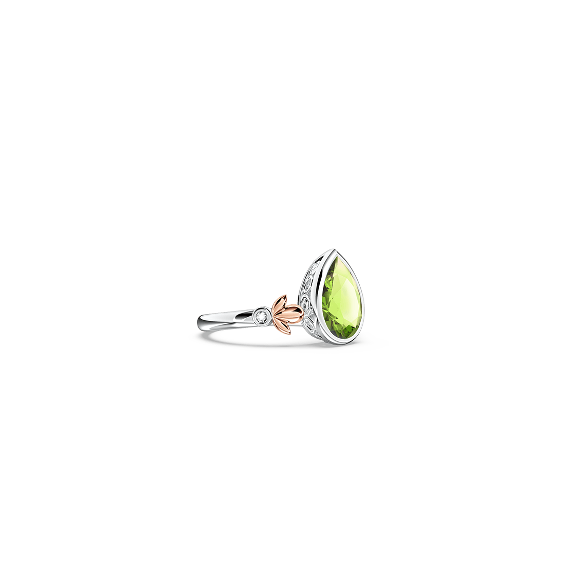 My First Angel Peridot and Diamond Ring