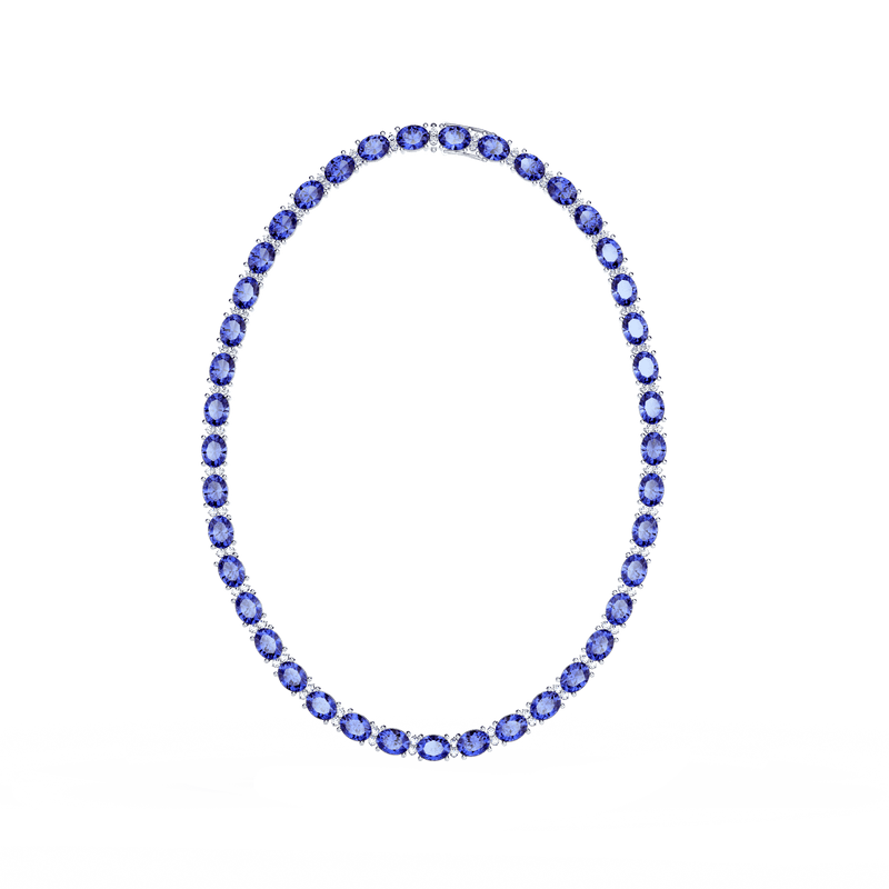 Royal Tanzanite and Diamond Necklace
