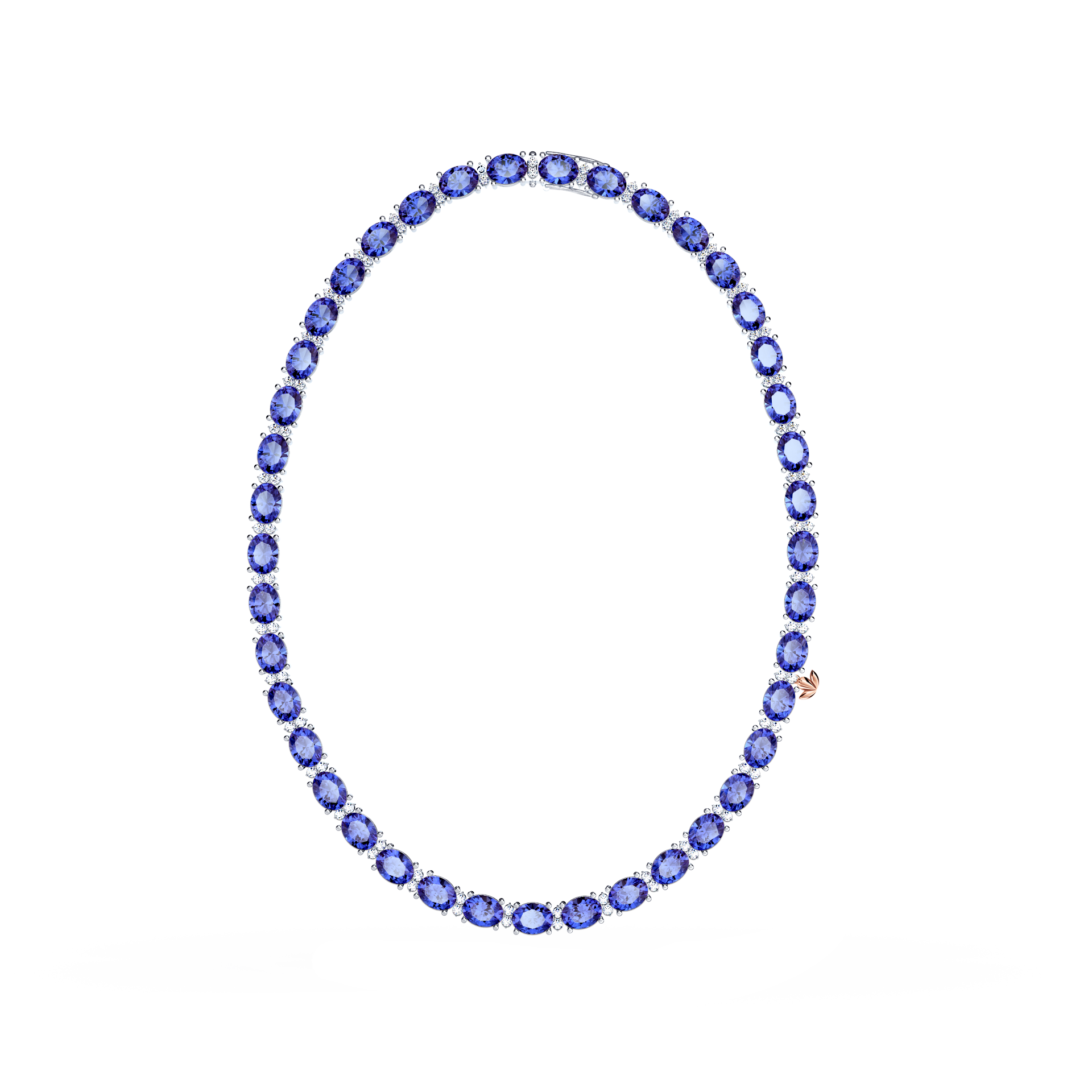 Royal Tanzanite and Diamond Necklace