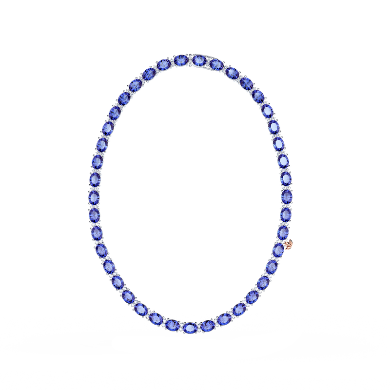 Royal Tanzanite and Diamond Necklace