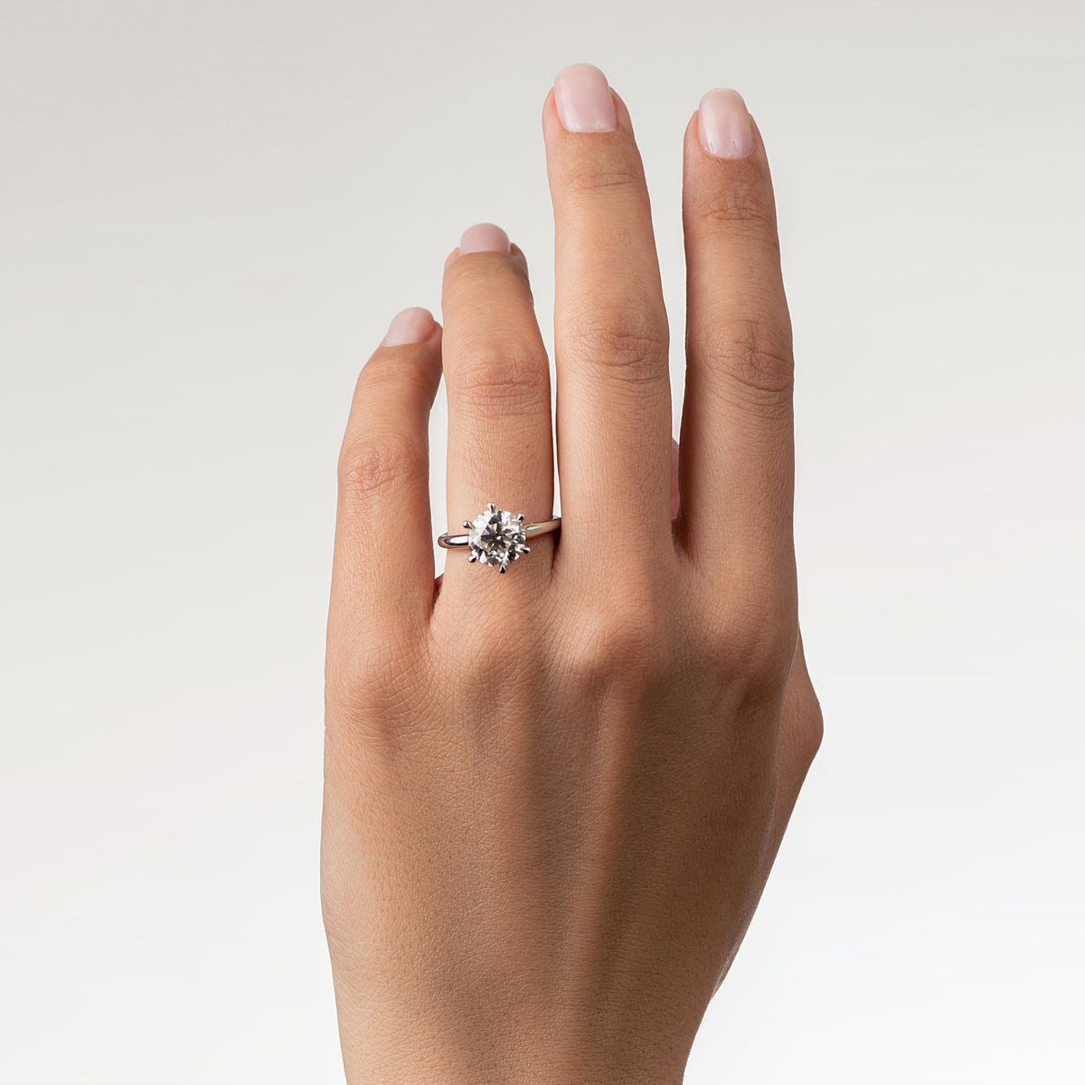 Protea Solitaire Round Brilliant Diamond Ring