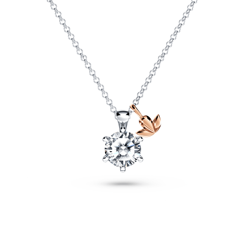 Protea Diamond Solitaire Necklace