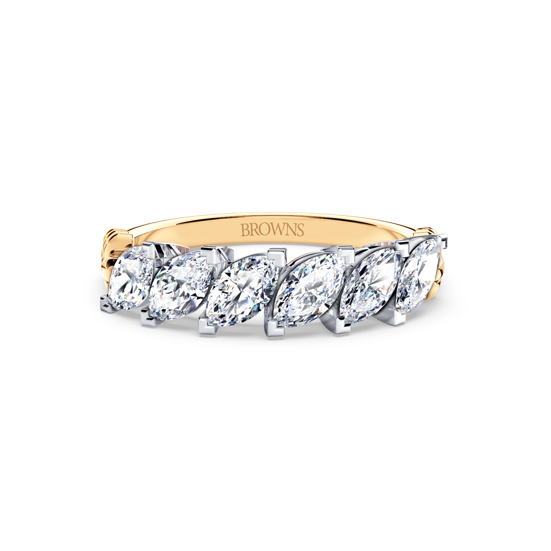 Marquise-Shaped Diamond Chorus Eternity Ring