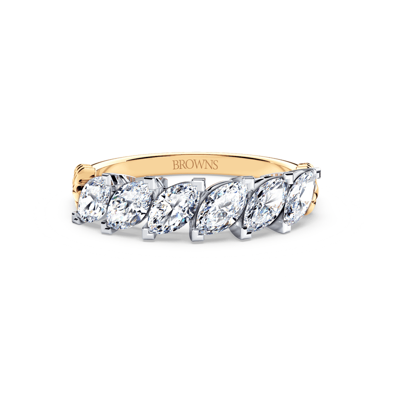 Marquise-Shaped Diamond Chorus Eternity Ring