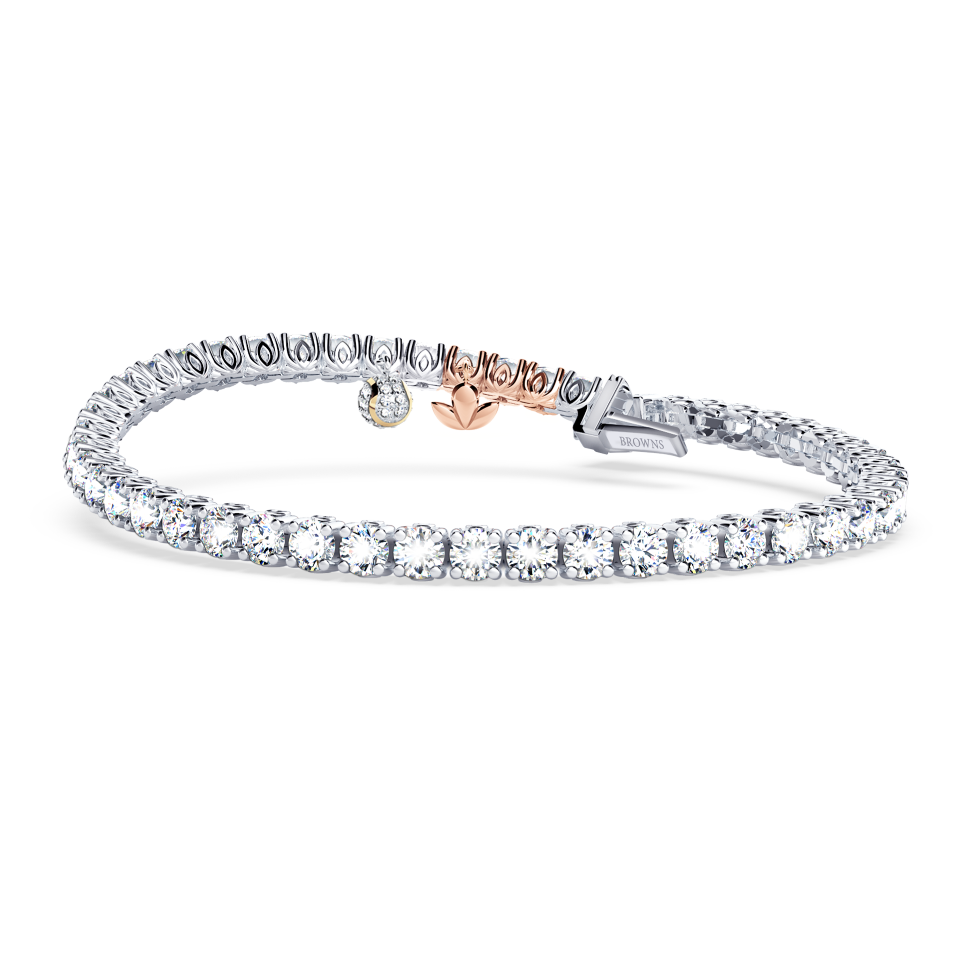 Browns Diamond Tennis Bracelet - Large