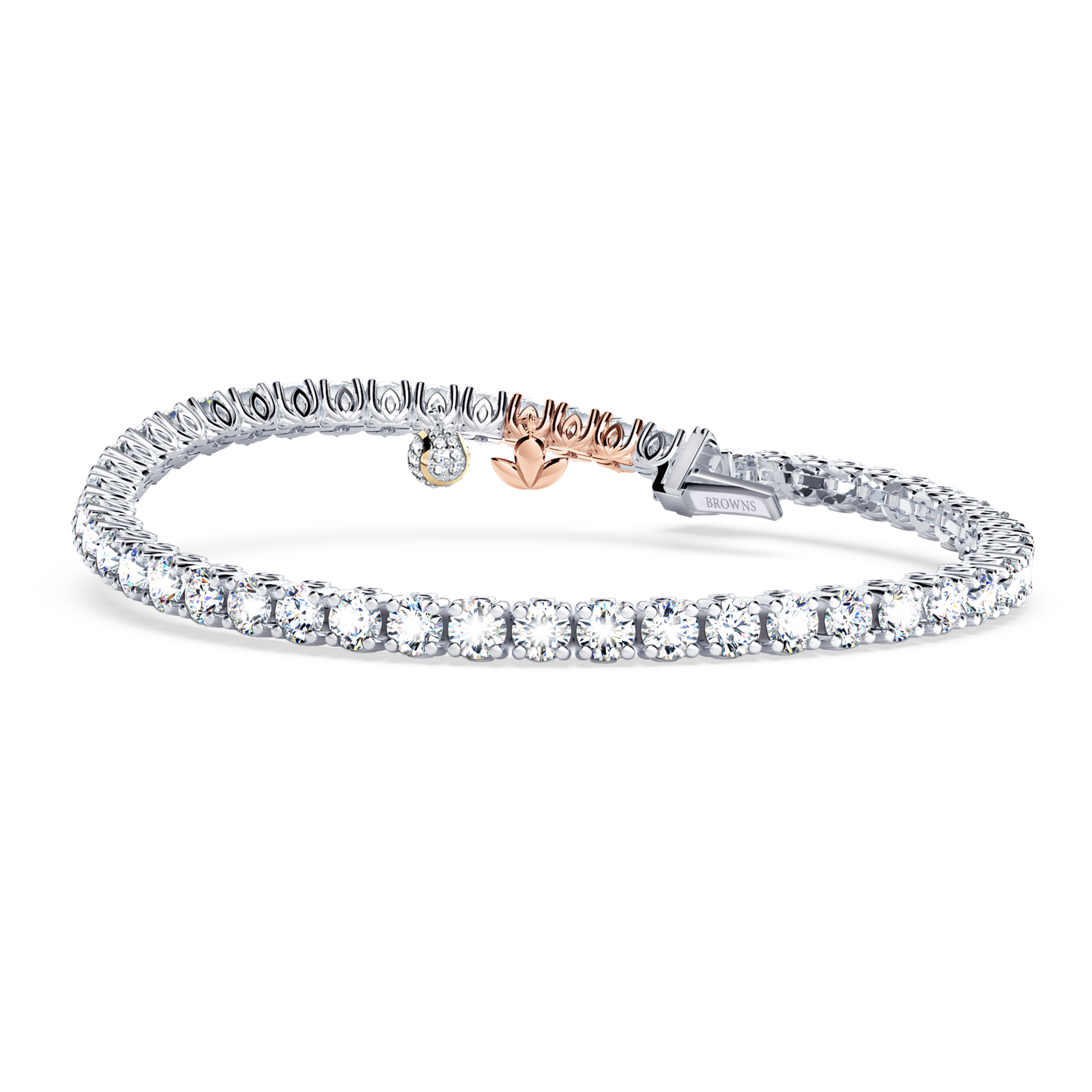Browns Diamond Tennis Bracelet - Large